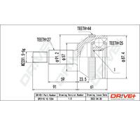 Drve+ DP2110.10.1204 Jeu de joints, arbre de transmission pour FORD