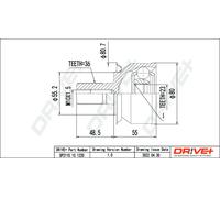 Joint de cardan DP2110.10.1220 Drve+ pour VOLVO FORD
