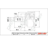 Drve+ DP2110.10.1241 Jeu de joints, arbre de transmission pour HONDA