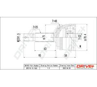 Drve+ DP2110.10.1262 Jeu de joints, arbre de transmission pour HYUNDAI,KIA