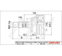 Drve+ DP2110.10.1286 Jeu de joints, arbre de transmission pour LAND ROVER