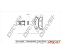 Drve+ DP2110.10.1382 Jeu de joints, arbre de transmission pour OPEL,VAUXHALL
