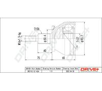 Drve+ DP2110.10.1424 Jeu de joints, arbre de transmission pour SEAT,SKODA,VW