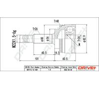 Drve+ DP2110.10.1481 Jeu de joints, arbre de transmission pour TOYOTA