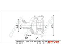 Drve+ DP2110.10.1496 Jeu de joints, arbre de transmission pour VW