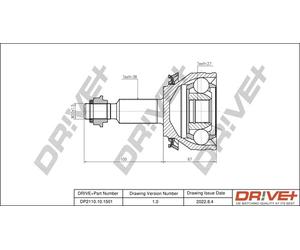 Drve+ DP2110.10.1501 Jeu de joints, arbre de transmission pour VW