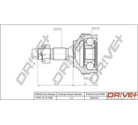 Drve+ DP2110.10.1549 Jeu de joints, arbre de transmission pour CITROËN,PEUGEOT