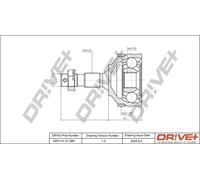 Drve+ DP2110.10.1887 Jeu de joints, arbre de transmission pour CITROËN,PEUGEOT