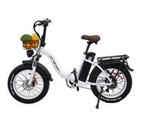 DrVetion CT20 Vélo électrique Fat Bike , pliable, batterie Samsung, blanc blanc