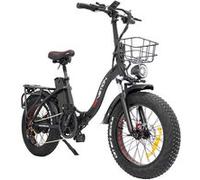 DRVETION CT20 - Vélo électrique pliant 10Ah 20" Noir, Batterie Samsung, Moteur 250W, Vitesse max 25 km/h, Freins à huile, 7 Vitesses Noir