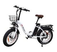 DRVETION CT20 - Vélo électrique pliant 20Ah 20" Blanc Perle, Batterie Samsung, Moteur 250W, Vitesse max 25 km/h, Freins à huile, 7 Vitesses Blanc