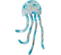 DRW Applique Murale d'une méduse de Fer en Bleu, 12 x 3 x 24 cm