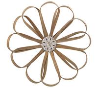DRW Applique murale en forme de fleur en bois naturel 37x7cm