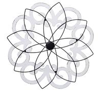 DRW Applique Murale en métal et Bois MDF en Blanc et Noir 60 x 3 x 60 cm