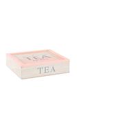 DRW Boîte à Perfusion en Bois Rose Tea by Love 23x23x7 cm