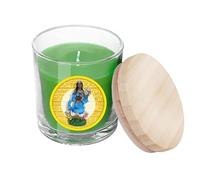 DRW Bougie Yemaya Verte Bocal en verre avec couvercle dans une boîte avec histoire 7 x 7 x 8,5 cm
