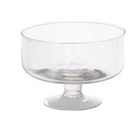 DRW Centre de table en verre transparent style coupe 14 x 14 x 10 cm