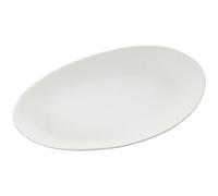 DRW Centre de Table Ovale en céramique Ton crème 36 x 20 x 6 cm