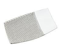 DRW Centre rectangulaire en céramique Blanc et argenté reliefs Brillants 40 x 25 x 5 cm