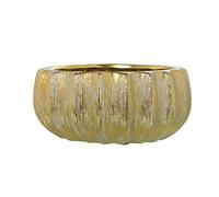 DRW Centre Rond en céramique en Or et Blanc 26 x 12 cm