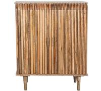 DRW Console d'entrée avec 2 Portes en Bois Naturel 112 x 42 x 91 cm, Toile, Blanc, Jaune, Rose et Bleu, Medidas: 90x6x120 cm