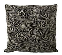 DRW Coussin carré en Jacquard à 2 Faces avec Fermeture éclair Motif zèbre en Noir et Blanc 45 x 45 cm