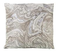 DRW Coussin carré Une Face en Polyester avec Dessin Abstrait et Fermeture éclair en Gris 43 x 43 cm