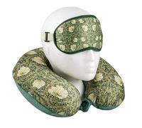 DRW Coussin de Voyage et Masque en pimpinela 30 x 30 x 10 cm