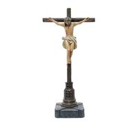DRW Crucifix Christ de la Bonne Mort Résine Peinte à la Main 25 cm