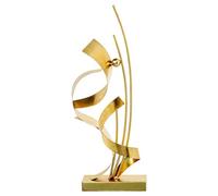 DRW Décoration de Table Abstraite en métal doré 20 x 24 x 61 cm