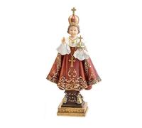 DRW Enfant Jésus de Prague en résine Peinte à la Main 22 cm