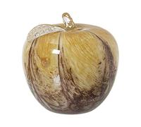 DRW Figure d'une Pomme en Verre Nuances de Sable ø13x12,5 cm
