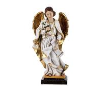 DRW Figurine Archange Saint Gabriel en résine Peinte à la Main 20 cm