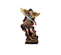 DRW Figurine Archange Saint Michel en résine Peinte à la Main 15 cm