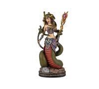 DRW Figurine de méduse représentant la Peur, Le châtiment Divin, Le Pouvoir Protecteur et la Force féminine en résine Peinte à la Main de 20 cm