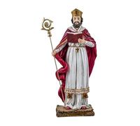 DRW Figurine de Saint Cyprien Patron des Mages et Sorciers en résine Peinte à la Main 8 x 8 x 30 cm