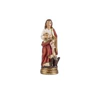 DRW Figurine de Saint Jean l'Evangéliste en résine Peinte à la Main 13 cm