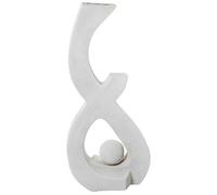 DRW Figurine de Sol Abstraite en céramique Beige Sable 76 x 35 x 20 cm