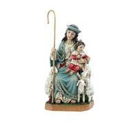 DRW Figurine Divine bergère en résine Peinte à la Main 5 x 3 x 8 cm