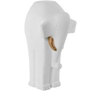 DRW Figurine d'un éléphant en céramique Blanche et dorée 46 x 25 x 27 cm