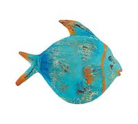 DRW Figurine d'un Poisson de Fer en Bleu 26 x 11 x 19 cm