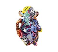 DRW Figurine d'un Singe en résine Non Entendu en graphisme avec Plusieurs Couleurs 13 x 10 x 15 cm