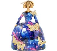 DRW Figurine d'une ménine en résine avec Robe de Papillons en Galaxie 16 x 19 x 26 cm