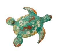 DRW Figurine d'une Tortue de Fer en Vert 21 x 19 x 3 cm