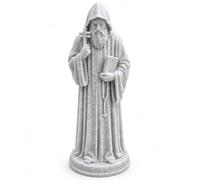 DRW Figurine Saint Charbel Style Granit 20 cm | 8 x 8 x 20 cm