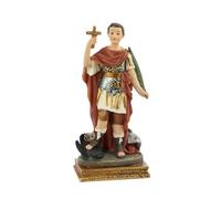 DRW Figurine Saint Expedito Patron des Causes urgentes et Protecteur dans Les Situations Difficiles en résine Peinte à la Main 4 x 4 x 11 cm
