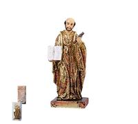 DRW Figurine Saint Ignace de Loyola Patron de Gipuzkoa en résine Peinte à la Main 5 x 4 x 12 cm
