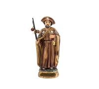 DRW Figurine Saint-Jacques-Pèlerin Résine Peinte à la Main 12 cm