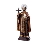 DRW Figurine Saint Jean de la Croix Résine Peinte à la Main 20 cm