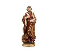 DRW Figurine Saint Luc Evangéliste Résine Peinte à la Main 20 cm